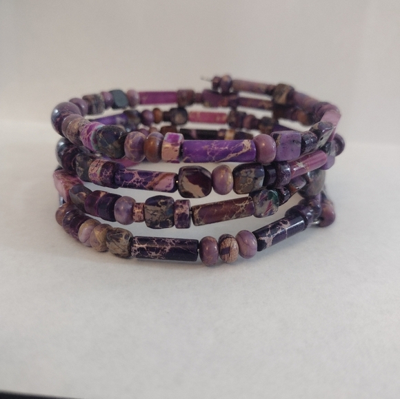 Purple Sea Sediment Wrap Bracelet - Picture 5 of 5